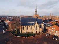Dronefoto Sint Catharinakerk Zevenbergen