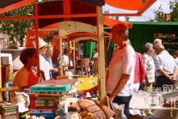 Goederenmarkt tijdens bartholomeuskermis