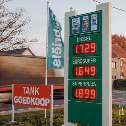 Tankprijzen België nauwelijks meer goedkoper