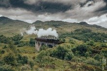 Jacobite Steam Train on Glenfinnan Viaduct in Ultra High Resolut