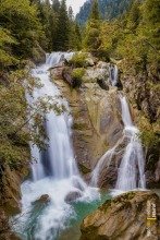 Long Exposure of Langetaler Wasserfall, Stubai Valley